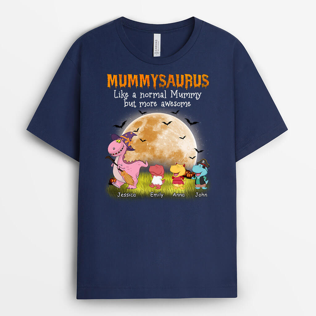 Personalized Grandma Dinosaur Halloween T-Shirt