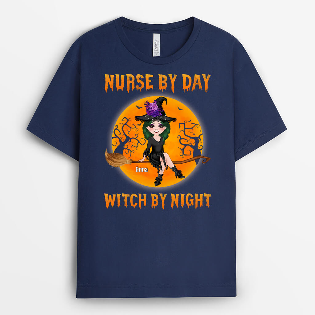 Personalized Teacher By Day Witch By Night T-Shirt