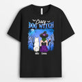 Crazy Dog Witch Halloween T-shirt - Personalized Dog Apparel for Human