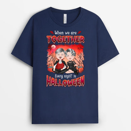 Personalized When We're Together Every Night Is Halloween T-Shirt