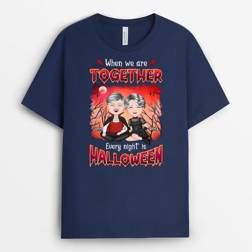 Personalized When We're Together Every Night Is Halloween T-Shirt