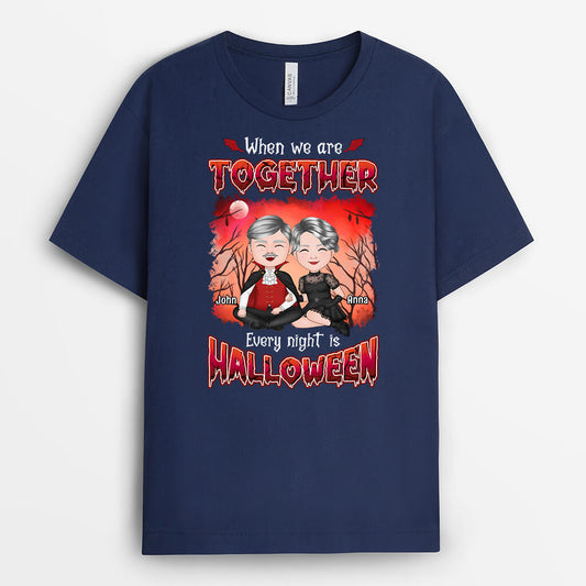 Personalized When We're Together Every Night Is Halloween T-Shirt