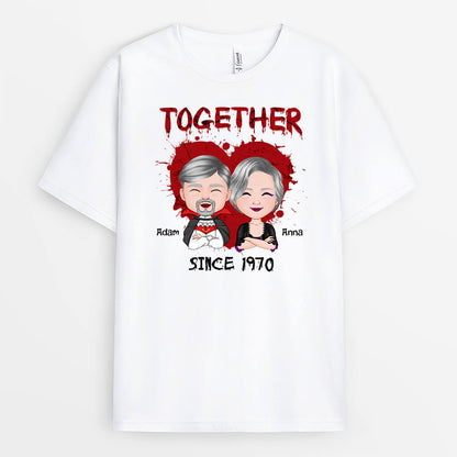 Personalized Together Since Halloween Theme T-Shirt
