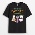 This Spooky Cat Dad/Mom Belongs To - Custom Cat Tee Shirt For Humans
