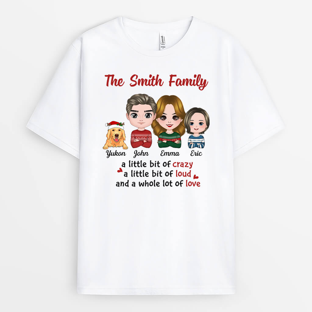 Family With Dogs | Personalized Christmas Shirts For Family