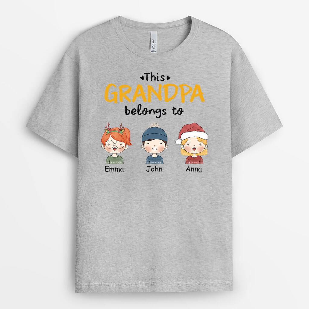 This Grandad/Daddy Belongs To - Custom Merry Xmas T Shirt