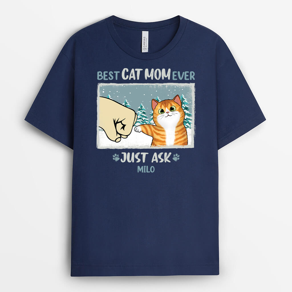Best Cat Dad Ever T-Shirt – Personalized Christmas T-Shirt