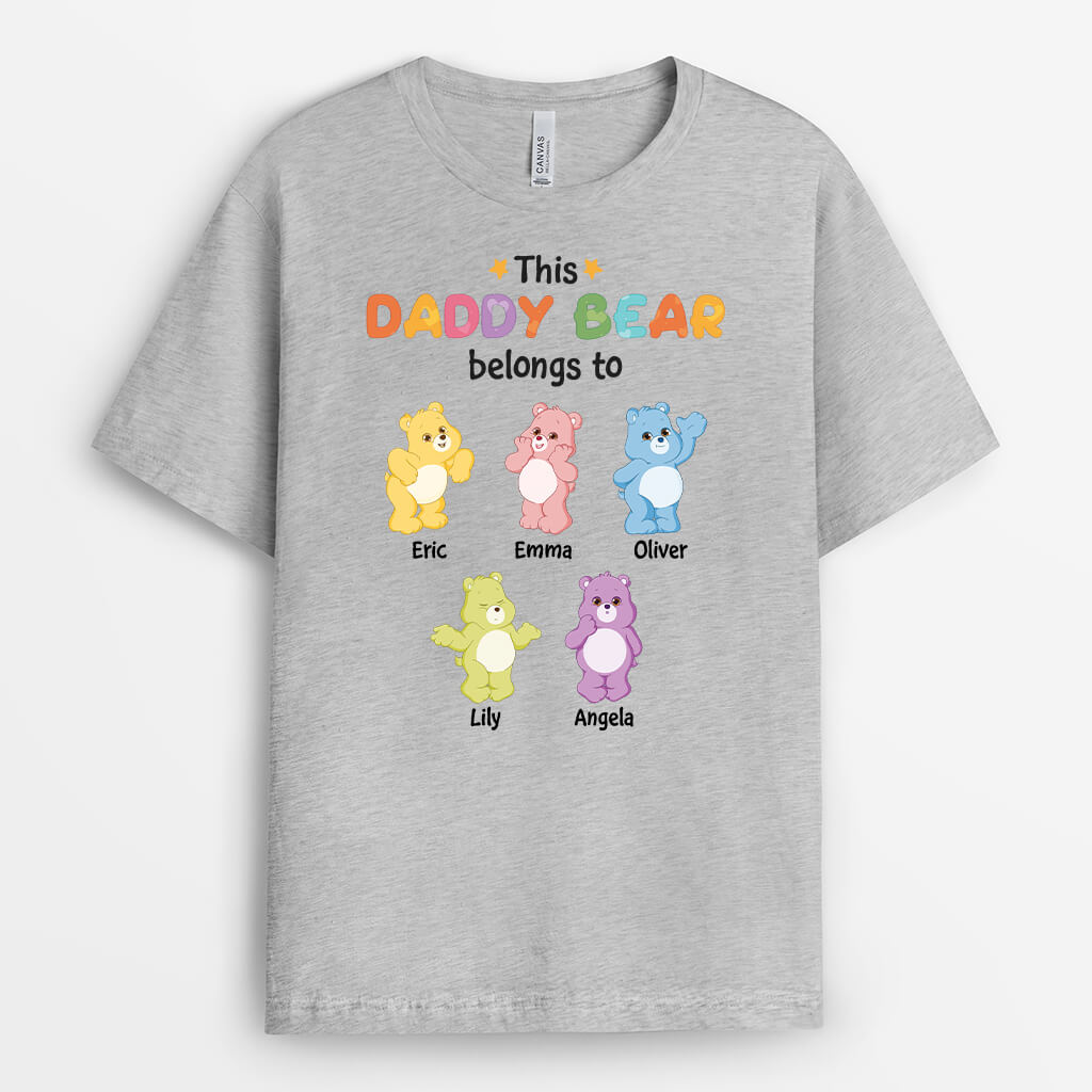 Personalized This Daddy/ Grandad Bear Belongs To T-shirt