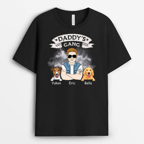 Cool Daddy's Dog Gang - Personalized Dog Shirts for Humans