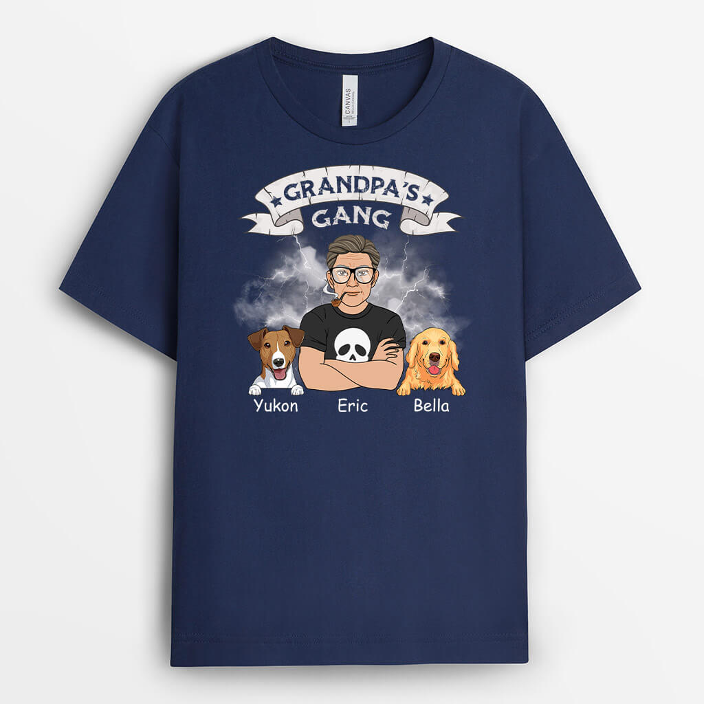 Cool Daddy's Dog Gang - Personalized Dog Shirts for Humans