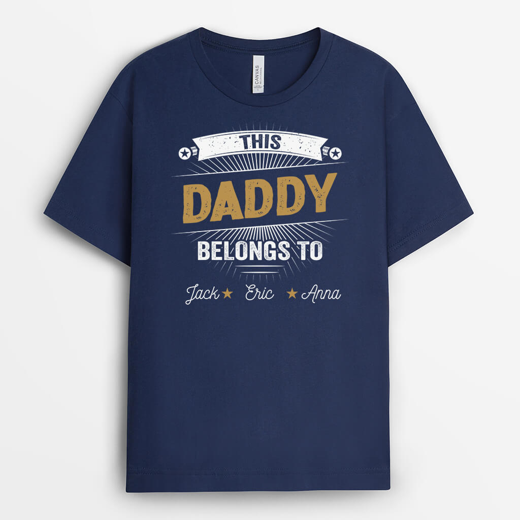 Personalized This Daddy/ Grandad belongs To T-shirt