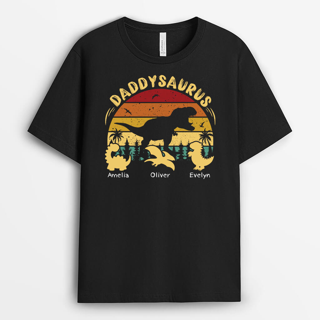 Personalized Papasaurus T-shirt - Personalized Gifts For Dad