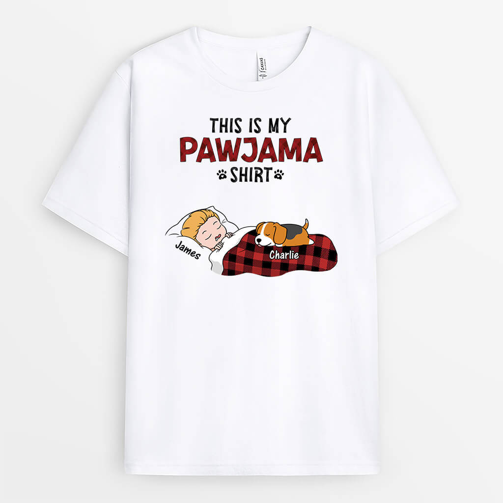 Dog Dad Pawjama Shirt – Personalized Dog T-Shirts for Humans