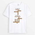 First Daddy, Now Grandpa Crossword T-shirt - Personalized Gifts For Grandpa